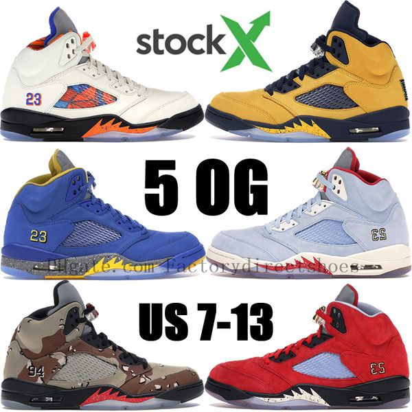 

trophy room university red ice blue 5 5s og basketball shoes michigan 2019 jsp laney varsity royal psg black white men mens sneakers