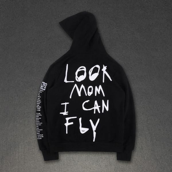 

mens designer hoodies travis scott astroworld tour letter embroidery fashion brand hoodie loose men women hooded pullover sweater, Black