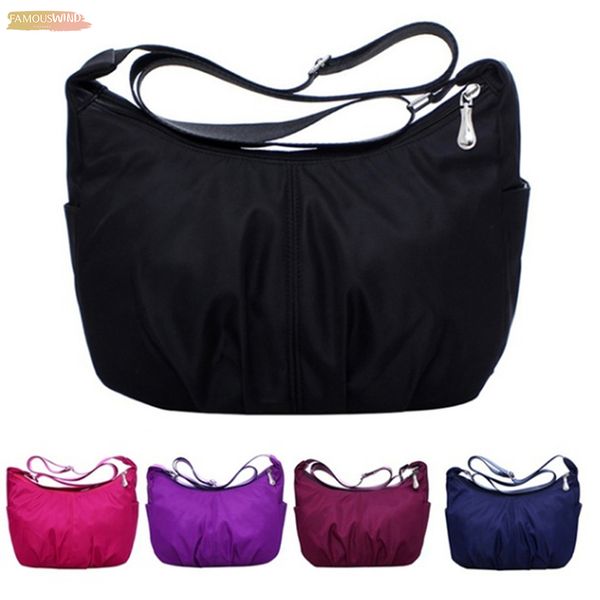 

2020 waterproof nylon plain hobo messenger bags women crossbody shoulder bags ladies handbags womens