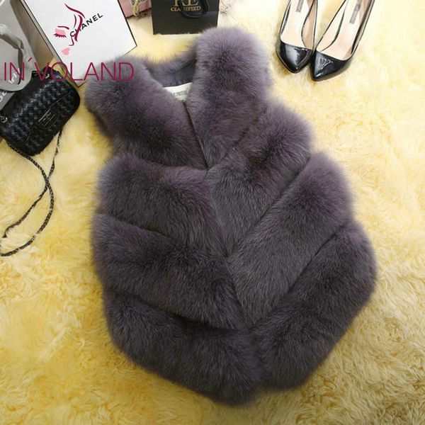 

2018 new fashion faux fur coat winter coat women waist fur gilet women's jacket vest for ladies, Black;white