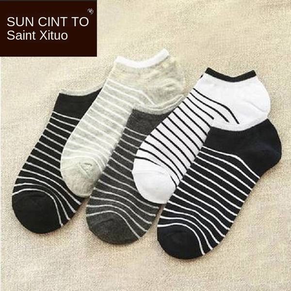 

summer men's academic style cotton thin stripe men's cotton socks low-shallow breathable socks, Pink;yellow