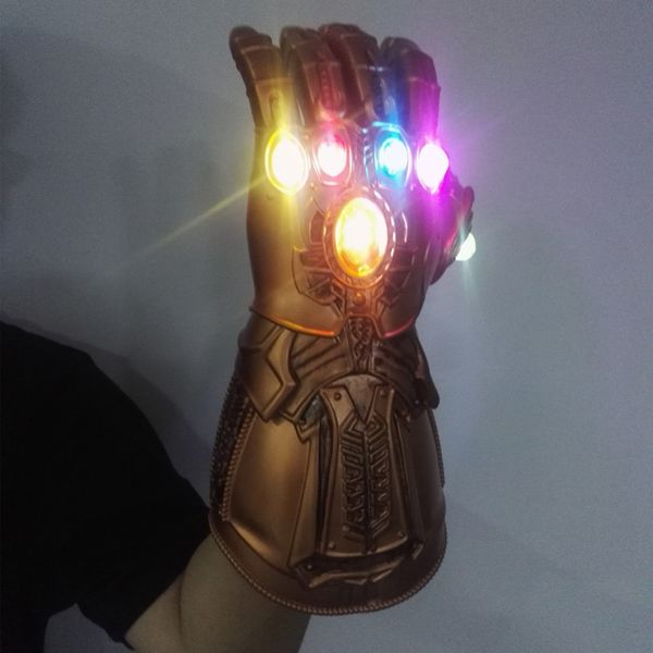 

new led infinity gauntlet 4 endgame косплей arm латексные перчатки маска marvel железный человек superhero танос
