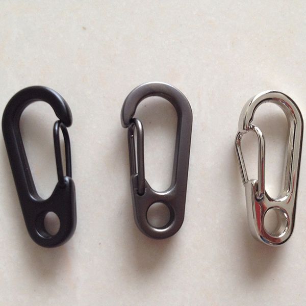 

outdoor mini portable carabiner hook stainless steel keychain buckle release keyring tents spring snap hook