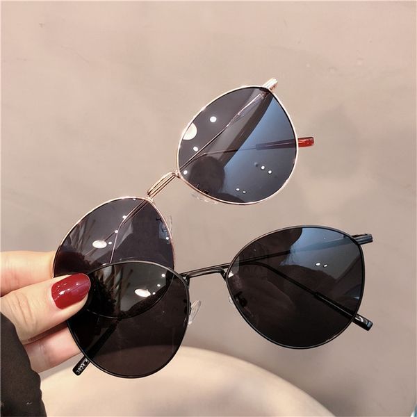 

2020 large frame glasses personalized trend slim men's and women's uv-proof sun glasses sunglasses, White;black