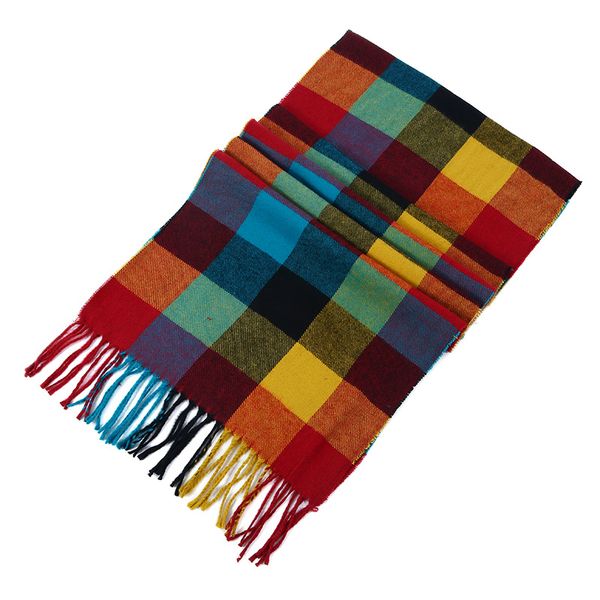 

new winter cashmere scarf men's scarf men's scarf imitation cashmere bib thick plaid scarves 1-11, Blue;gray