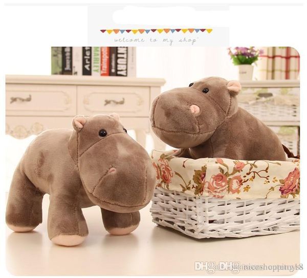 

good kawaii plush simulation hippo dolls toys 18*23cm cartoon stuffed animals wedding doll kids birthday gifts christmas doll toys t456