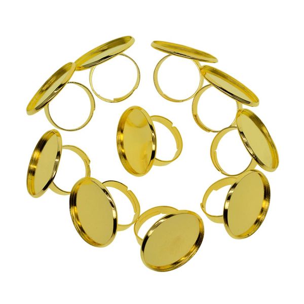 

10x adjustable ring base blanks ring findings for 25mm cabochon