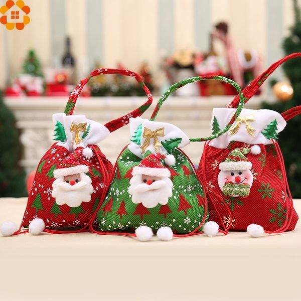 

1pc christmas gift bags candy bags christmas gift holders santa claus holder for party decoration kids gifts