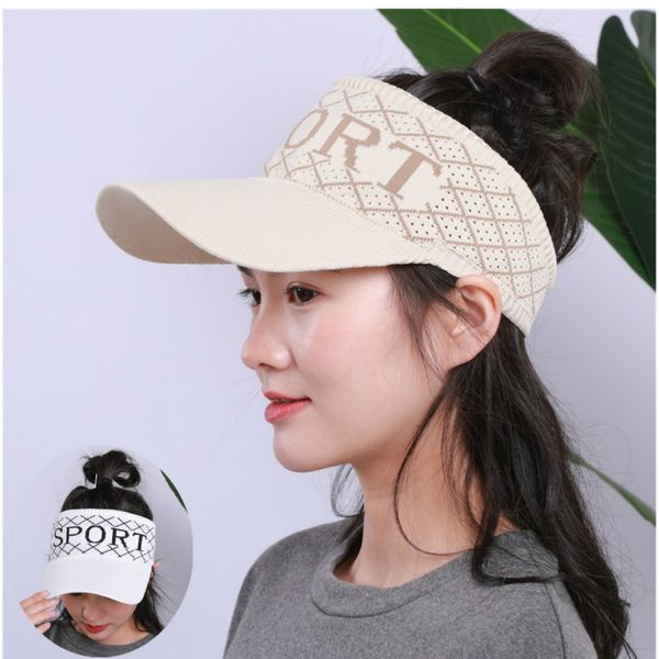 

brand 2020 summer hats for women new stretch hollow knitted baseball cap woman sport sun hat cap women, Blue;gray