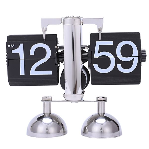 

vintage retro flip clock scale modern digital auto page turning dual stand flip clocks home decor desk table quartz clock