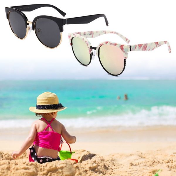 

kids kids sunglasses polarized floral stripe fashion creative personality round children eyewear sun glasses uv400 protective, White;black