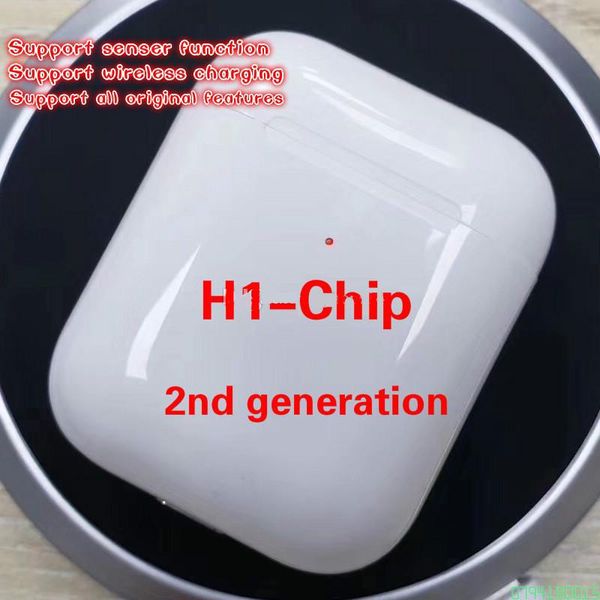 

Air 2nd generation wirele charging with mart en or bluetooth earphone matte hinge h1 earbud pk pod 2 w1 chip upercopy 0015