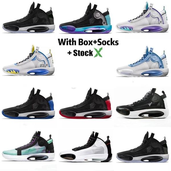 

new jumpman xxxiv 34 women men basketball shoes sneakers 34s blue void eclipse red orbit desinger mens sports trainers