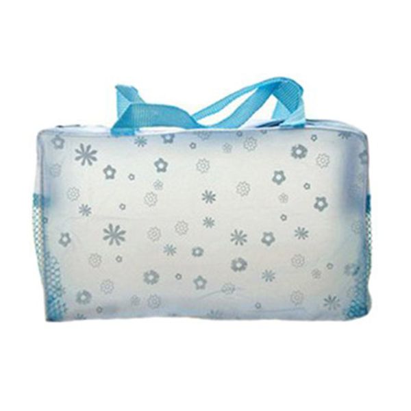 

asds floral print transparent waterproof bag toiletry bathing pouch handbags