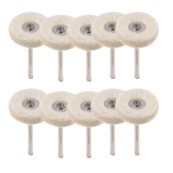 

hlzs-10 pieces 25mm felt installation polishing pad jewelry polishing pad set t-shaped rotary drill grinder