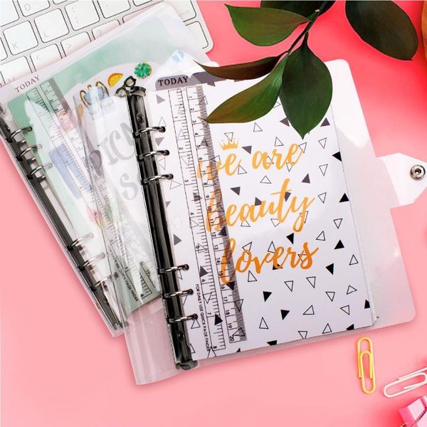 

kawaii travelers notebook weekly planner journal stationery diary books a5 spiral note book for office and school supplies, Purple;pink