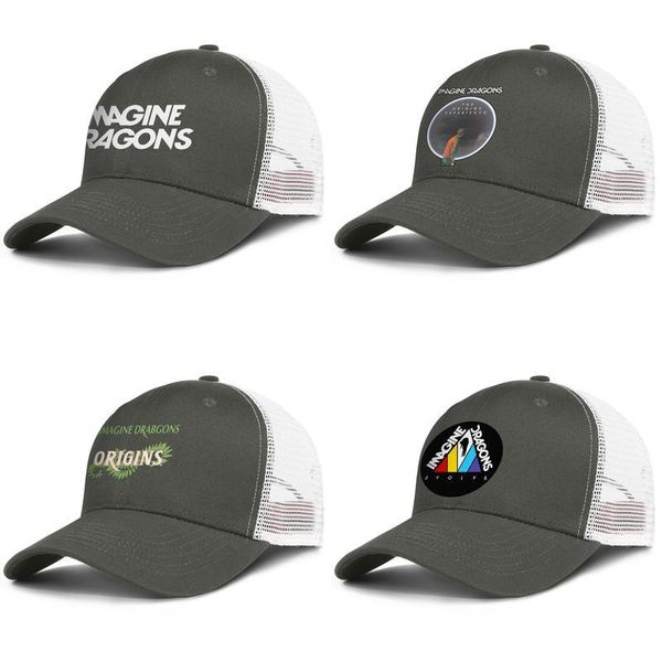 

imagine dragons logos army-green for men and women trucker cap ball styles fitted youth mesh hats evolve origins sign continued silence, Blue;gray