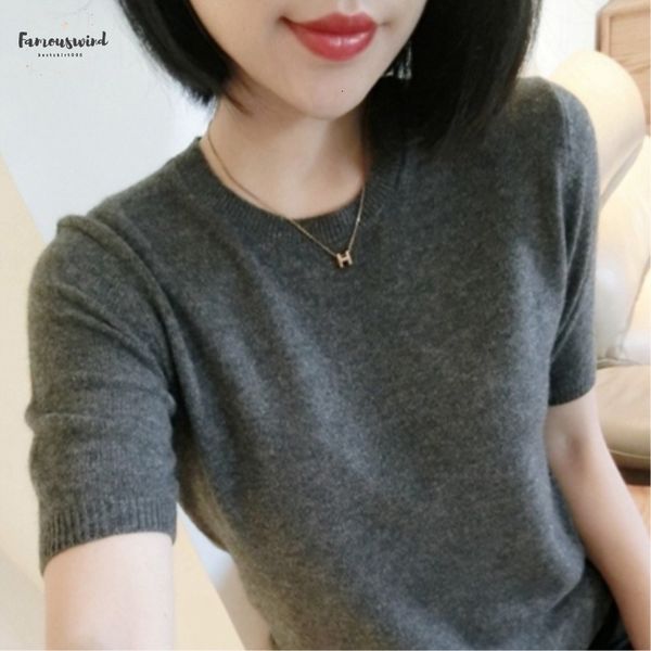 

осень весна женщины сплошной большой шерстяной свитер с коротким рукавом o-образным вырезом пуловеры кашемир jumper компьютер вязаные увелич, White;black