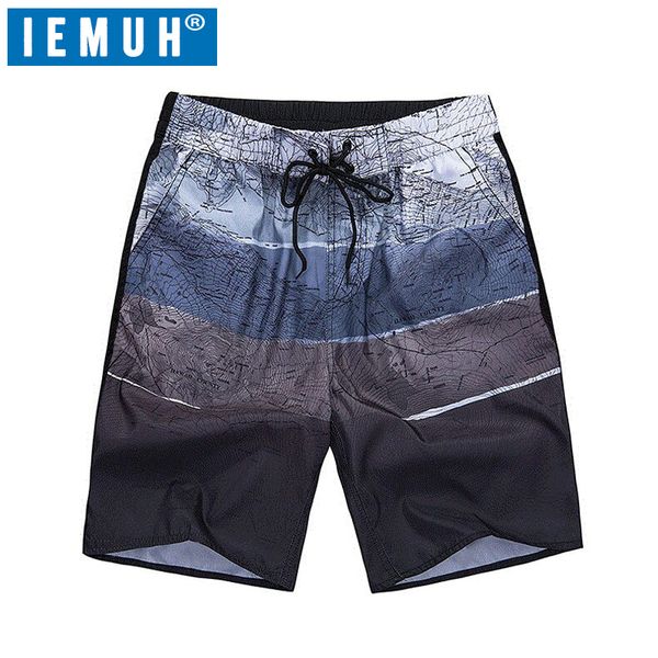 

iemuh men summer shorts casual coolmax fashion breathable bd bermuda masculina beach shorts classic quick dry plus size, White;black