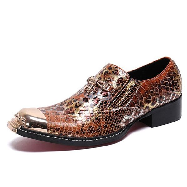 

men's loafers shoes slip-ons non-slippingl full grain leatherluxury fashion british halloween glitter print flats shadow patent snakesk, Black
