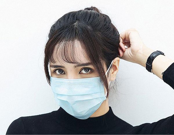 

sell 50pcs/lot disposable 3 layer daily dust mask prevent anti virus formaldehyde bad smell bacteria proof face mouth filter mask, Black;white