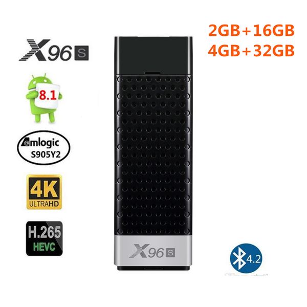 

X96S пожарной ТВ стик для Android 9.0 коробка TV встроенный S905Y2 2 ГБ/16 ГБ 4 ГБ/32 ГБ Bluetooth мини Dongle 4К