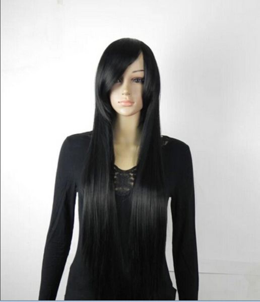 

wig new long vogue black fashion straight hair wig, Black;brown
