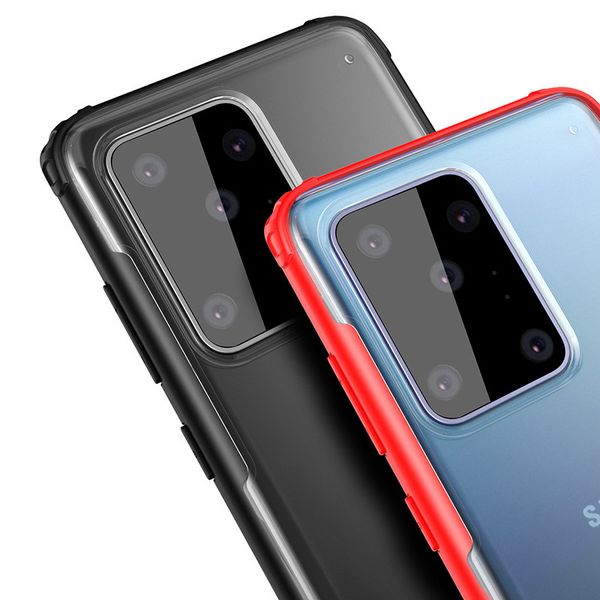 

shockproof armor phone case for samsung galaxy s20 ultra s10 cases hybrid pc/tpu protective transparent hard cover