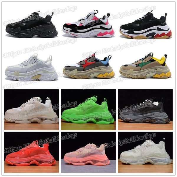 

fashion designer paris 17fw triple s sneakers for men women black red white green casual dad shoes eur36-45
