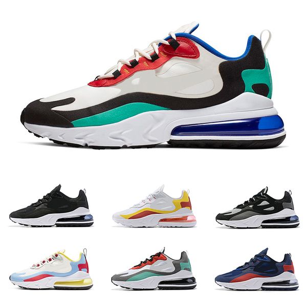 

2019 designer react running shoes for men women chaussures bauhaus optical all balck grey white mens trainers breathable sneakers 40-45, White;red