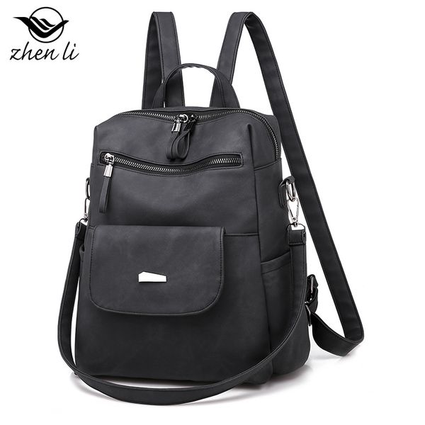 

zhenli 2019 new handbag pu shoulder bag retro fashion handbags cross-border women bag