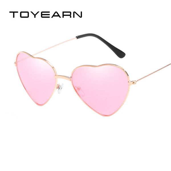 

toyearn fashion brand designer cute love heart sunglasses women vintage gradient sun glasses for female oculos de sol uv400, White;black