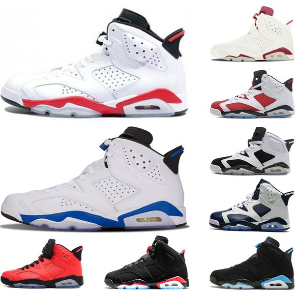

2020 men white infared sport blue 6 6s basketball shoes mens infrared angry bull tinker unc black cat oreo designer trainers sneakers