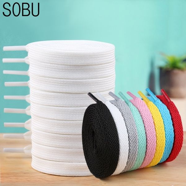 

1pair classic flat double woven shoelaces fashion polyester laces hz07, Black