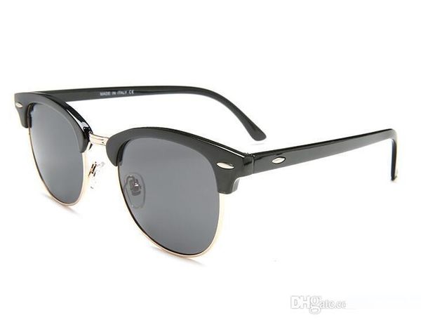 

new arrival 50mm metal polarized sunglasses men sun glasses women glasses uv400 50mm brand designer sunglasses, White;black
