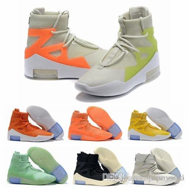 

fear of god 1 basketball shoes airing 2019 fashion designers orange pulse light bone amarillo grey fog boots zoom sports mens sneakers
