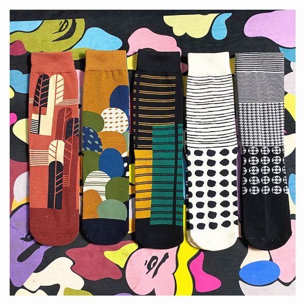 

socks & hosiery korean style harajuku soft cotton women vintage jacquard mid-tube sport preppy novelty creative funny sock, Black;white