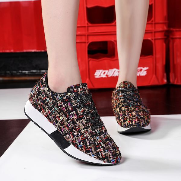 

fashion women sneakers running shoes outdoor sports shoes breathable woven camouflage women jogging walking lace up ladies