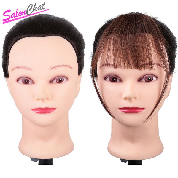 

salonchat straight clip-in human blunt bangs sweeping side bangs front hair fringes 100% remy human hair black brown blond red