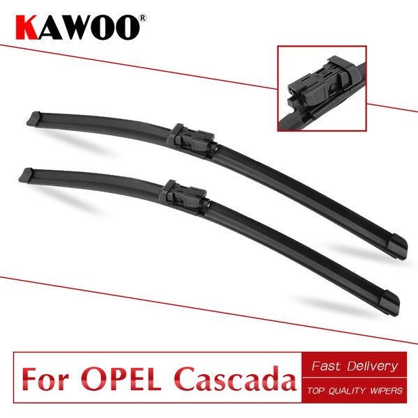 

kawoo for cascada 27"25"r car clean the windshield natural rubber wipers blades 2012 2013 2014 2015 fit push button arm