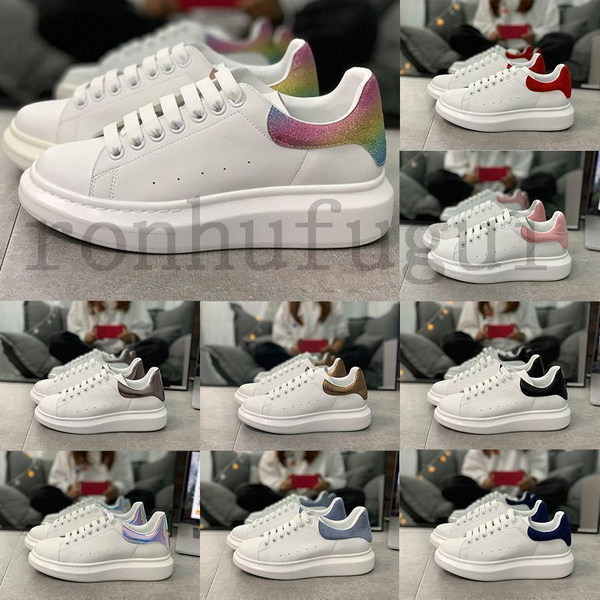 

новый Velvet Черный женщин Мужчины с александр коробка McQueens Chaussures Красивая Платформа Повседневный кроссовок Solid Colors платье Shoes165f #