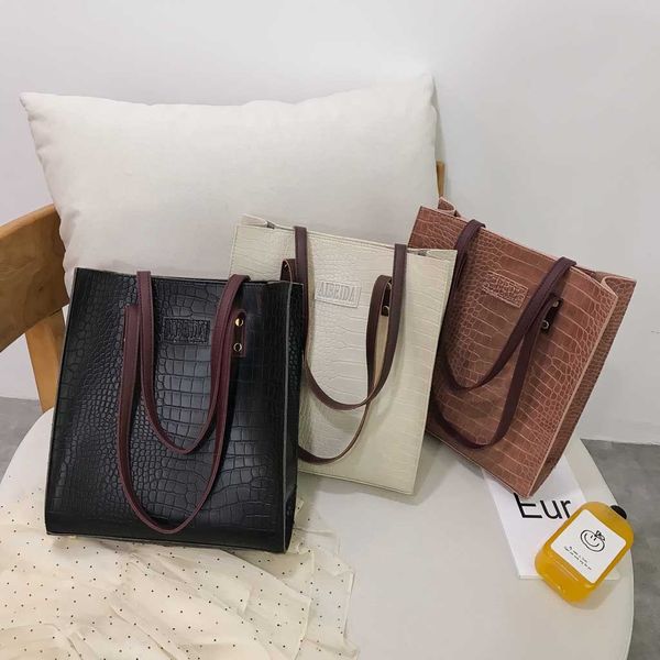 

fashion ladies casual crocodile pattern handbags women casual bags luxury leather shoulder bag shopping handbag dropshipping
