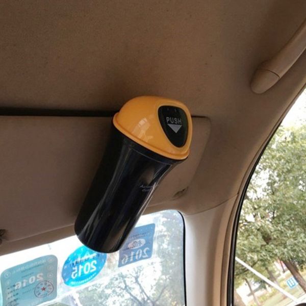 

trash can accessories organizer vehicle holder side door portable mini car dustbin bin leakproof multi-functional garbage