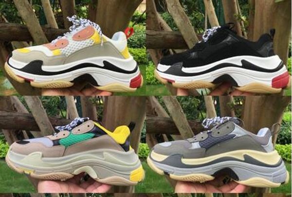 

triple s quailty black white red luxury fashion old dad designer shoes mens casual women outdoor tennis sneakers us5.5-11