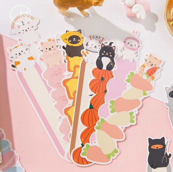 

30 pcs/set cartoon candy cat paper bookmark book holder message card gift stationery