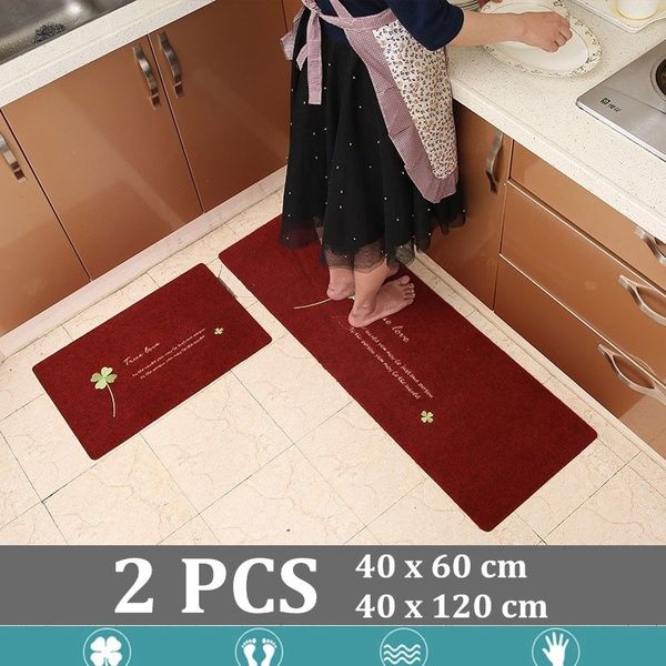 

2pcs/set modern non-slip waterproof floor rug kitchen mat bath mats doormat