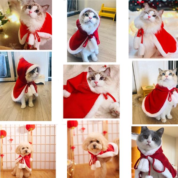 

смешные собаки cat рождество костюм плащ хэллоуина маскировка одежда для кошек нового года костюм для маленьких собак pet фотография реквизи