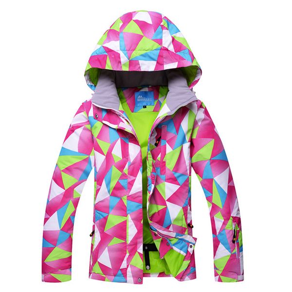 

2018 women's snowboarding suit jacket female triangle style snowboard ski jacket winter women's thicken coat waterproof