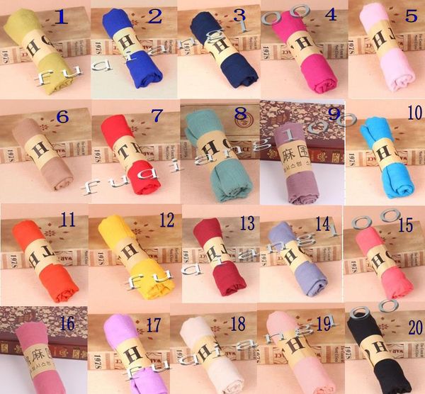 

20color size180 * 50см осень и зима новый хлопок и лен шарф женский корейской версии негабаритной хлопок сплошной цвет шелковый шарф платок, Blue;gray