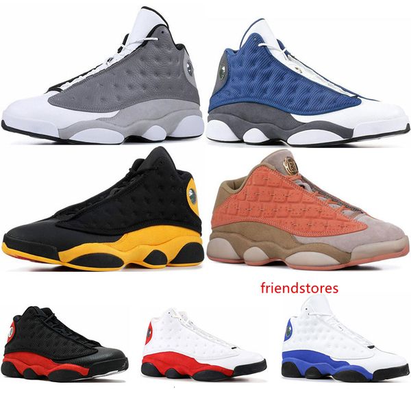 

mens basketball shoes 13s atmosphere grey bred black cat clot terracotta he got game melo class of 2002 sports sneaker trainers size 7-13